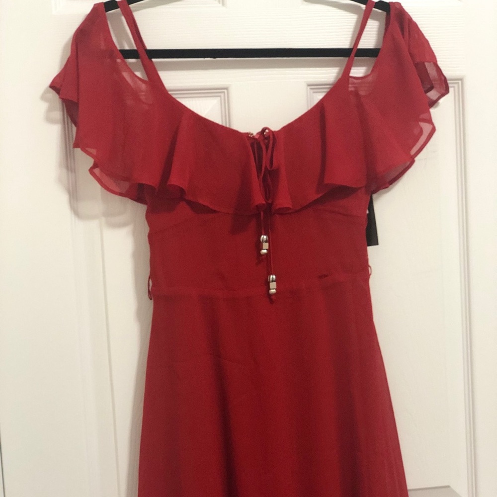 NEW Red Off the Shoulder Summer Mini Dress